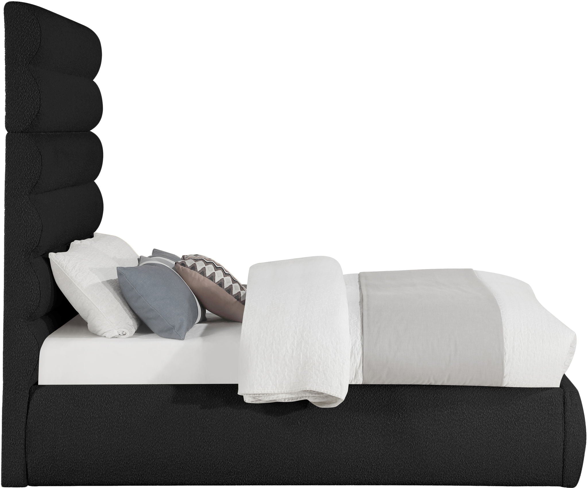 Adam - Boucle Fabric Bed With 70.5" Headboard