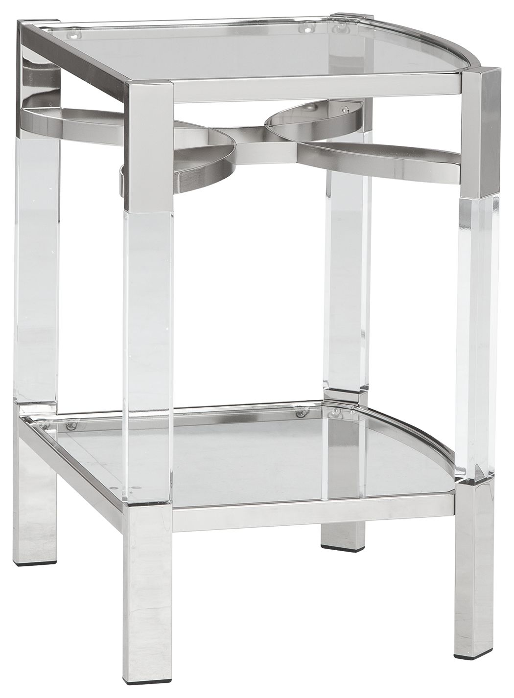Chaseton - Clear / Silver Finish - Accent Table - Urban Living Furniture (Los Angeles, CA)