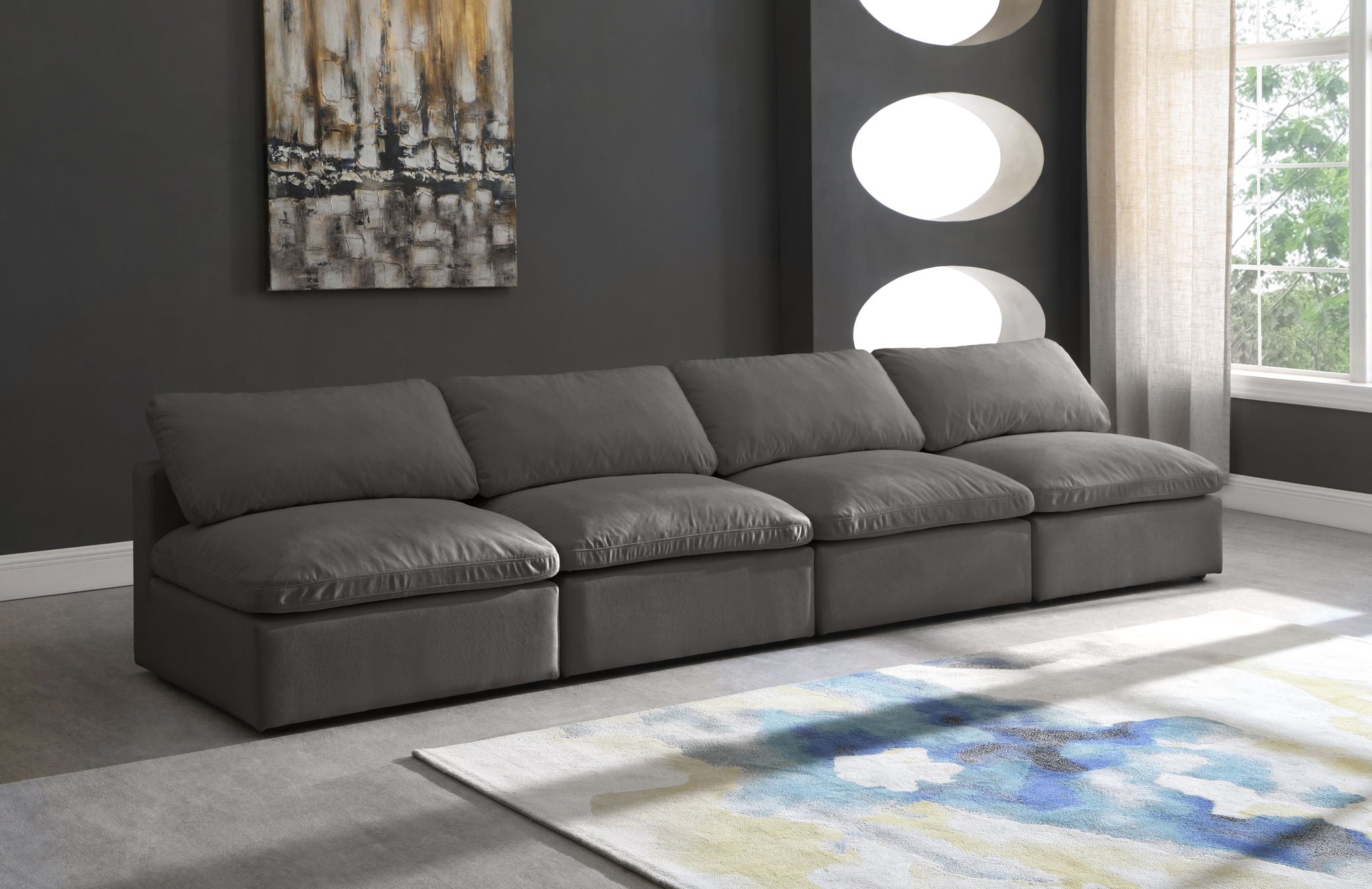 Plush - Modular Armless 4 Seat Sofa - Urban Living Furniture (Los Angeles, CA)