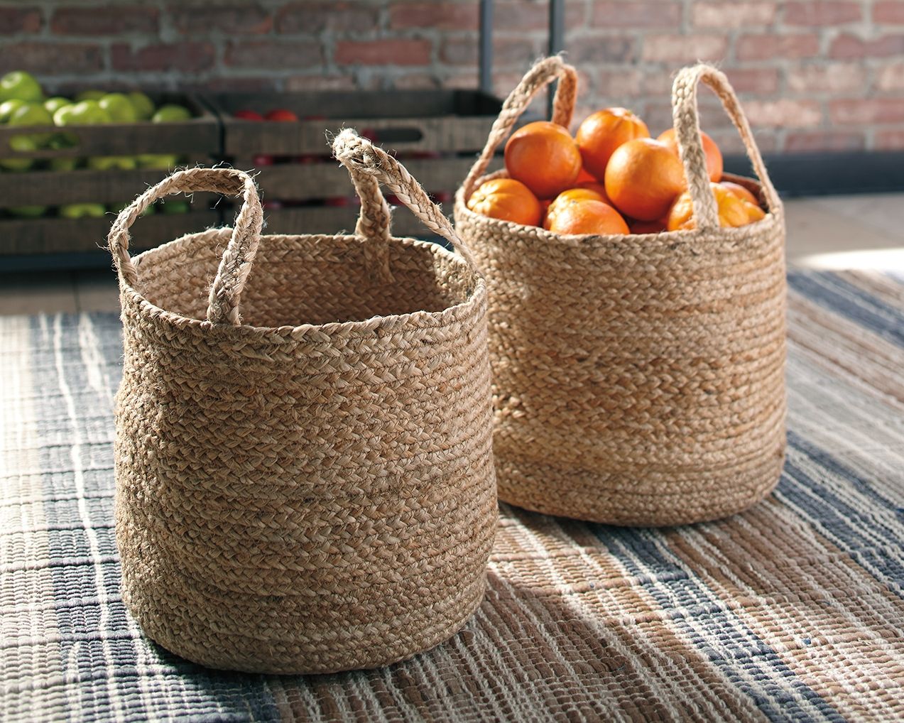 Brayton - Natural - Basket Set (Set of 2) - Urban Living Furniture (Los Angeles, CA)