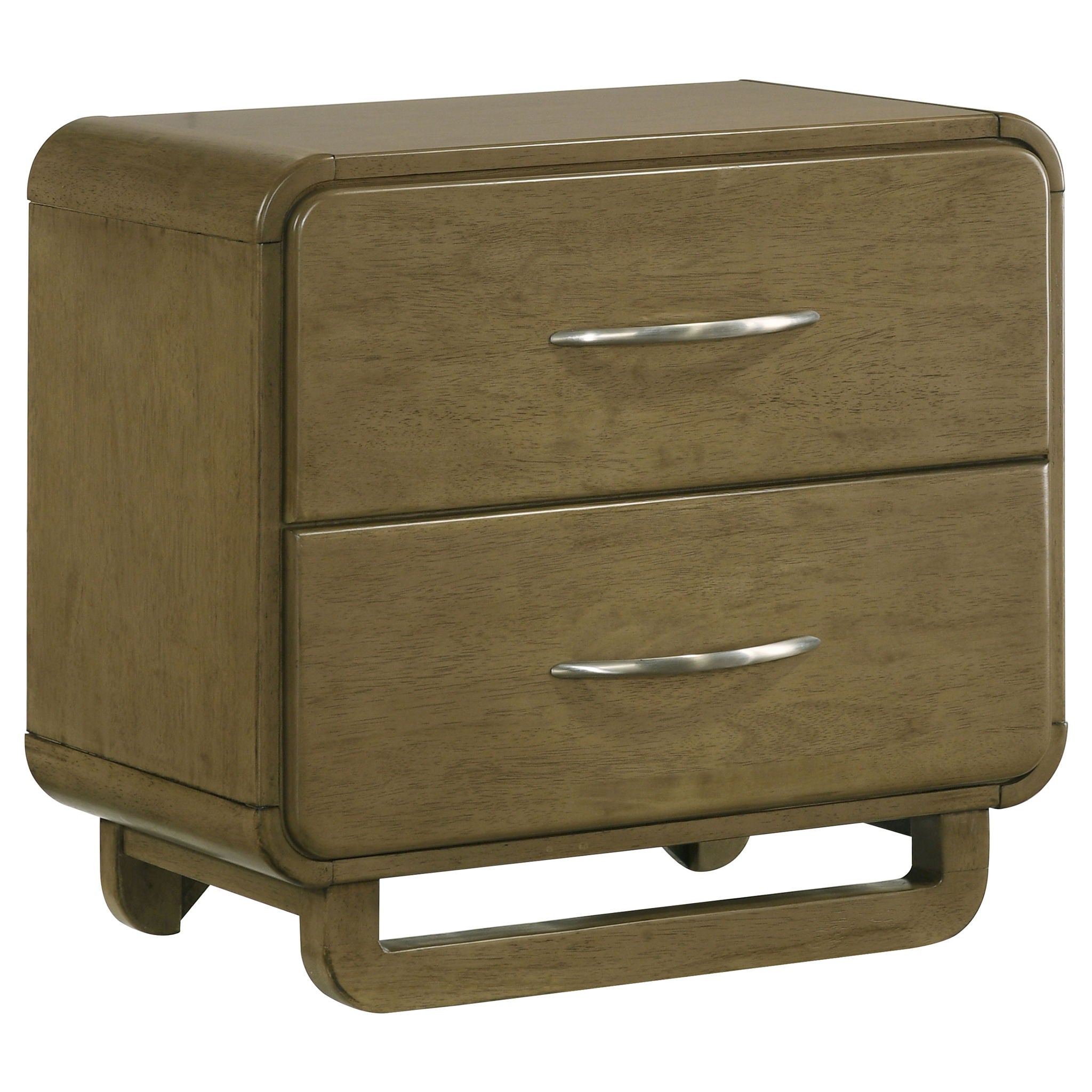 Amsbury - 2-Drawer Nightstand Bedside Table - Nutmeg