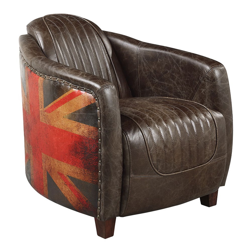 Brancaster - Chair - Antique Slate Top Grain Leather - Urban Living Furniture (Los Angeles, CA)