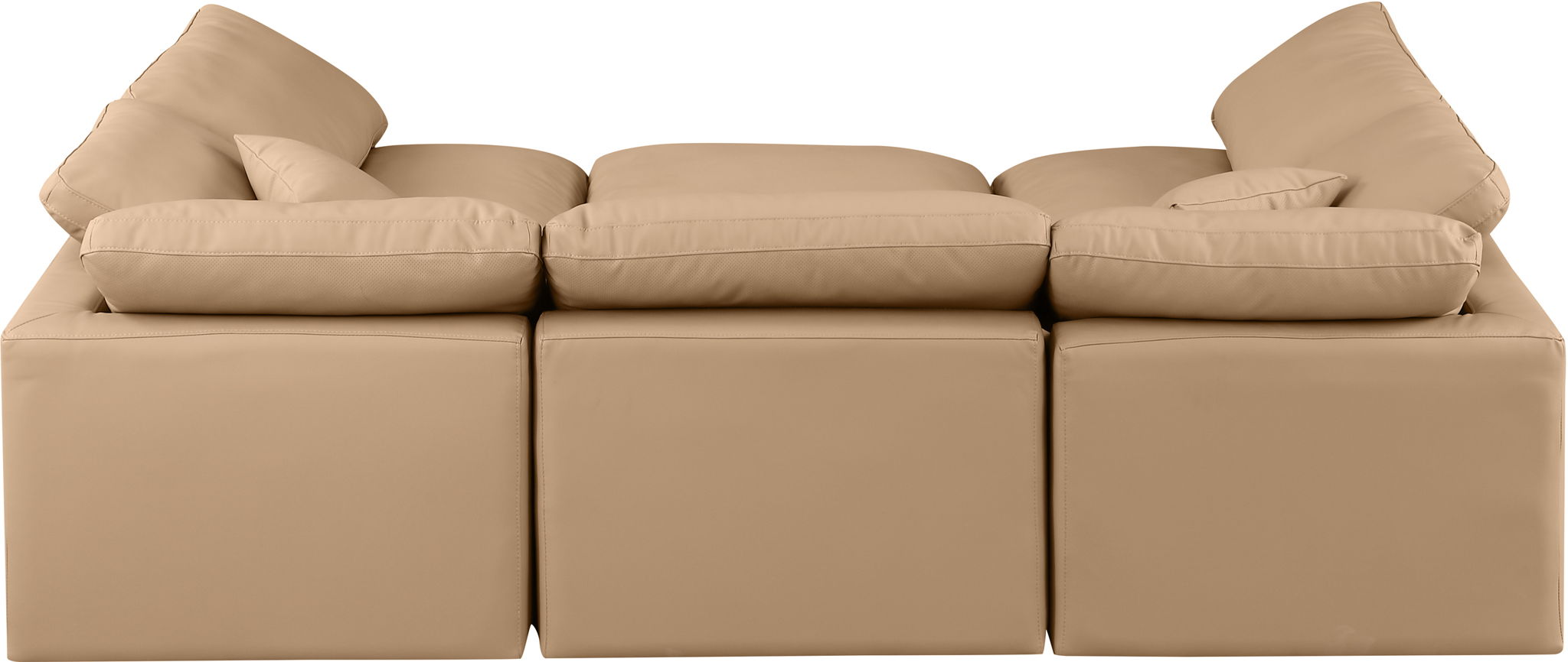 Indulge - Faux Leather 6 Piece Modular Sectional - Tan - Urban Living Furniture (Los Angeles, CA)