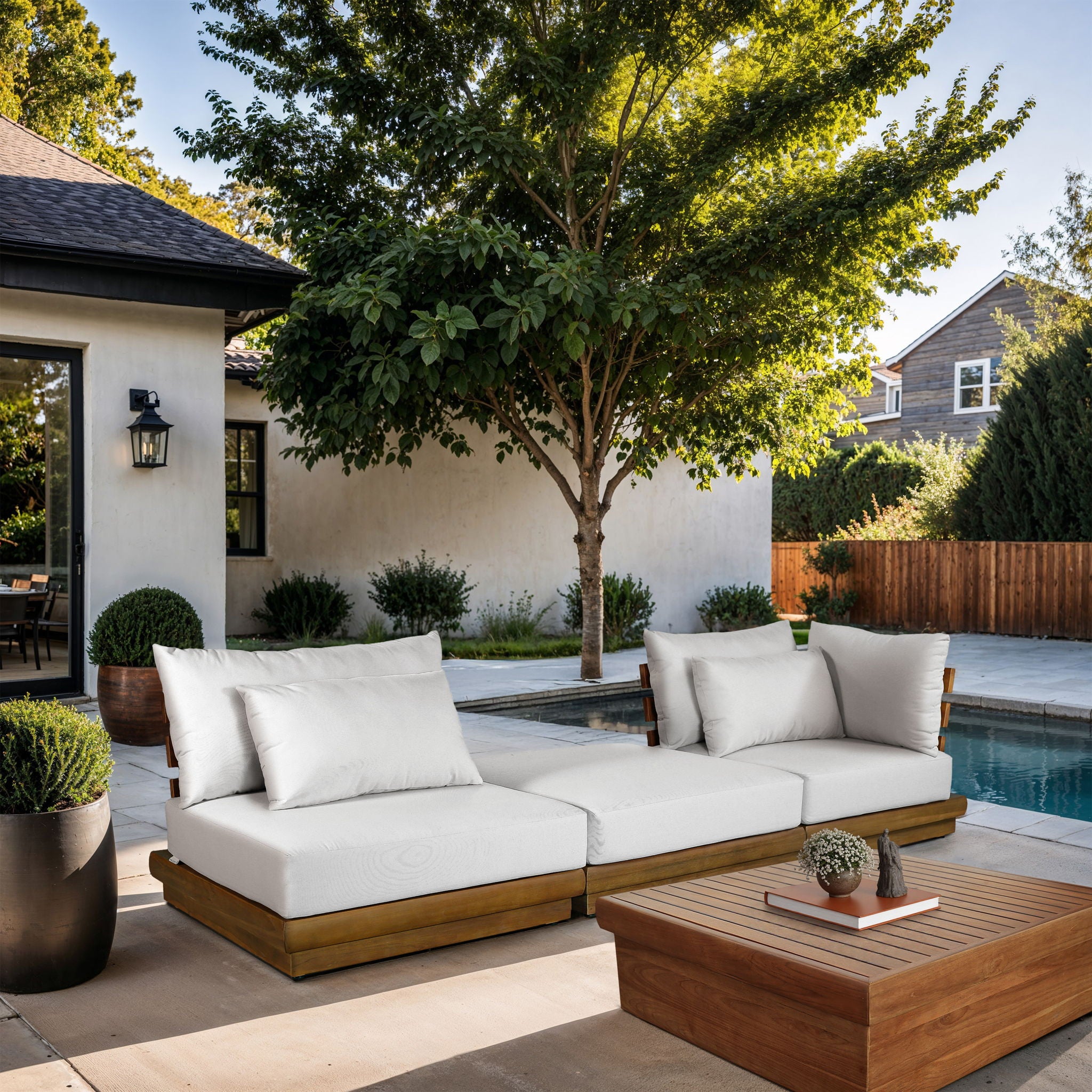 Mirella - 3 Piece Water Resistant Fabric Upholstered Outdoor Patio Modular Sofa - Urban Living Furniture (Los Angeles, CA)