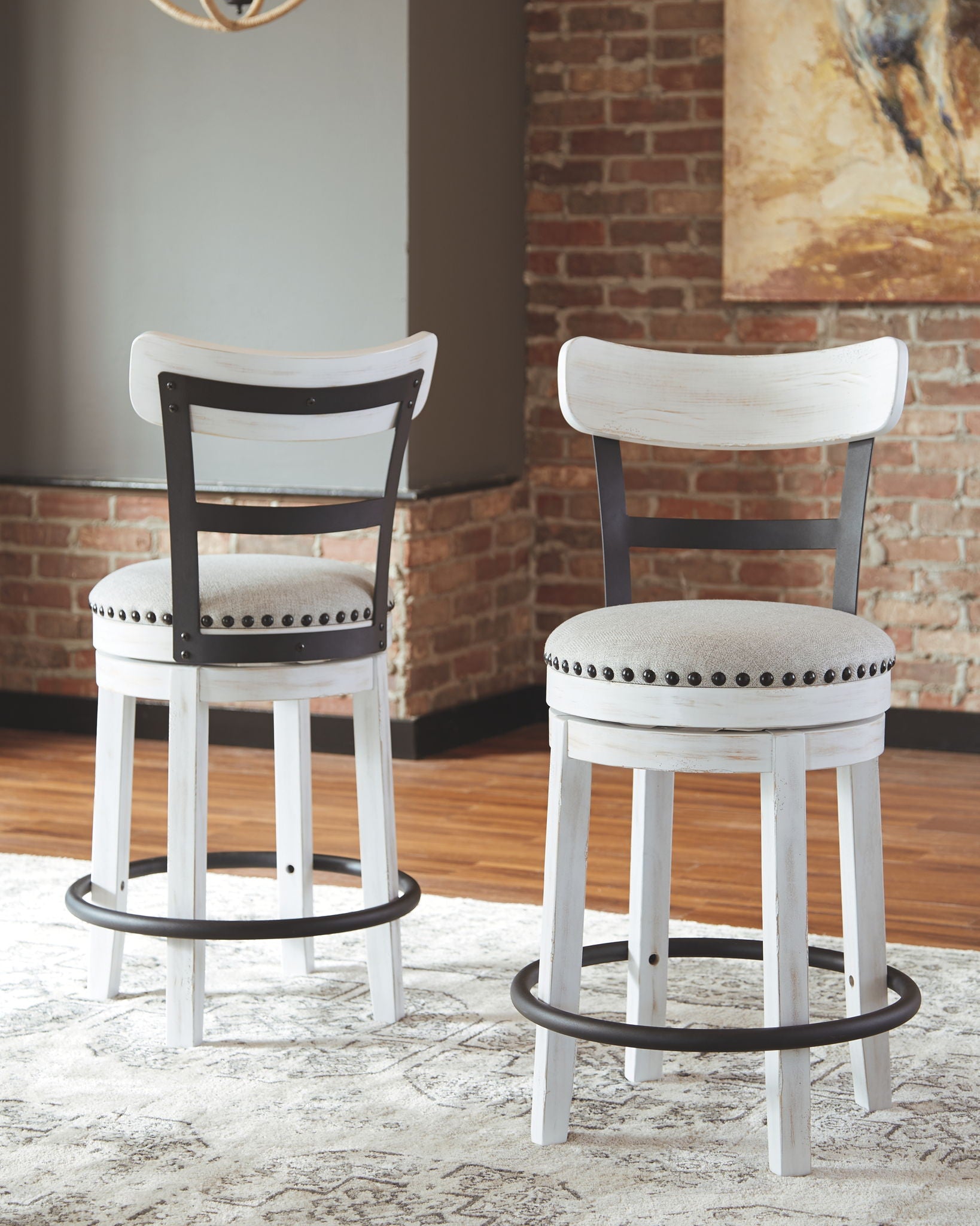 Valebeck - Full Back Swivel Stool - Urban Living Furniture (Los Angeles, CA)