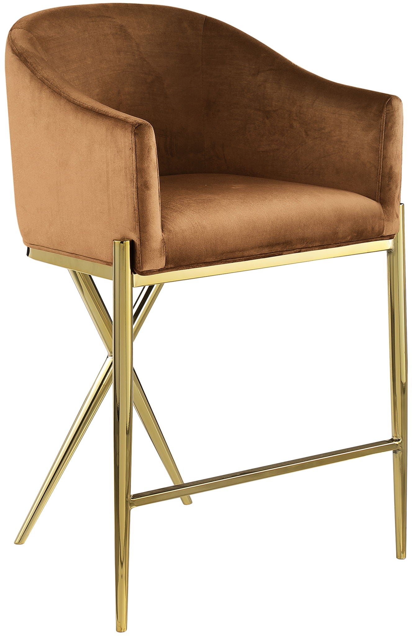 Xavier - Counter Stool with Gold Legs - Urban Living Furniture (Los Angeles, CA)