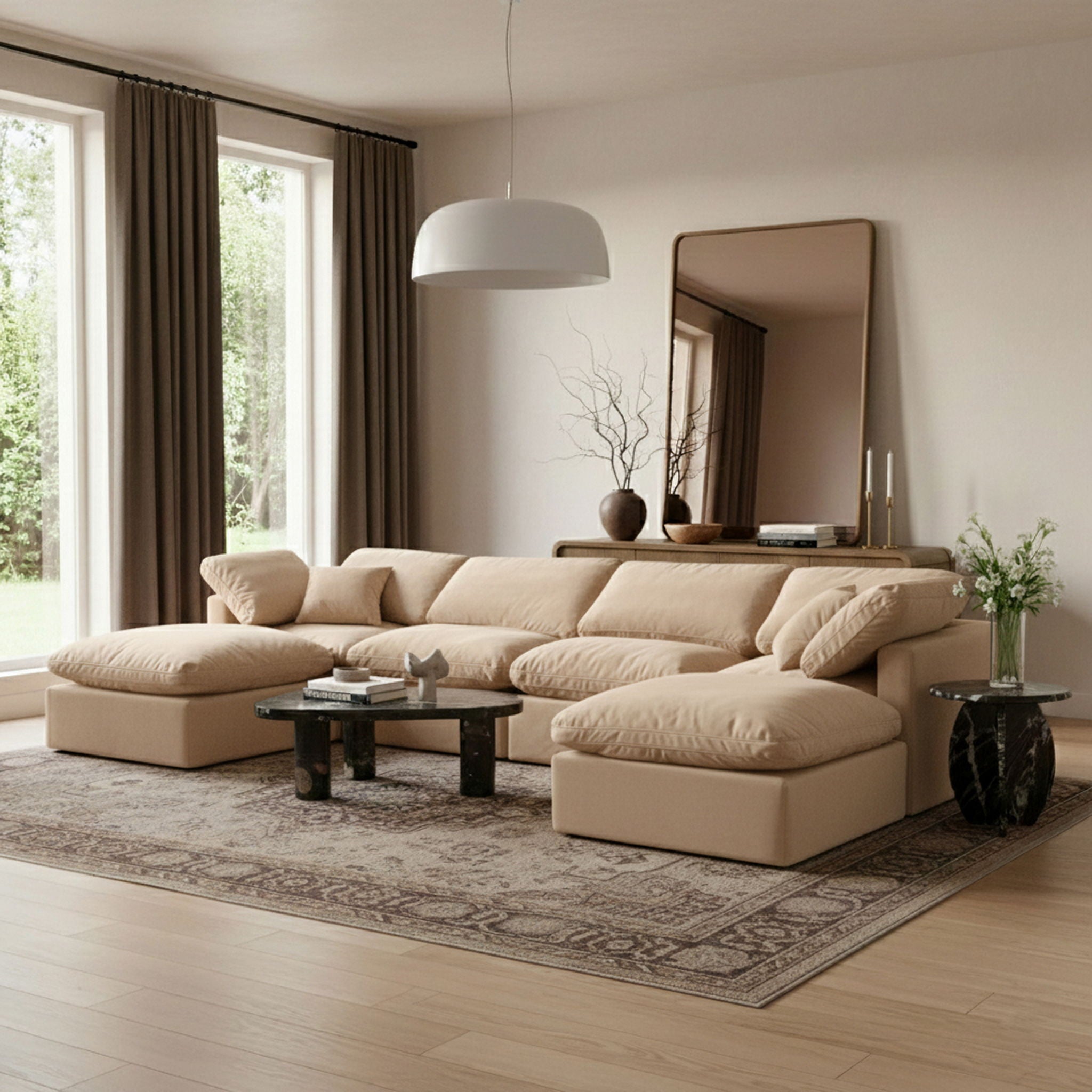 Indulge - Velvet 6 Piece Modular Double Chaise Sectional - Urban Living Furniture (Los Angeles, CA)