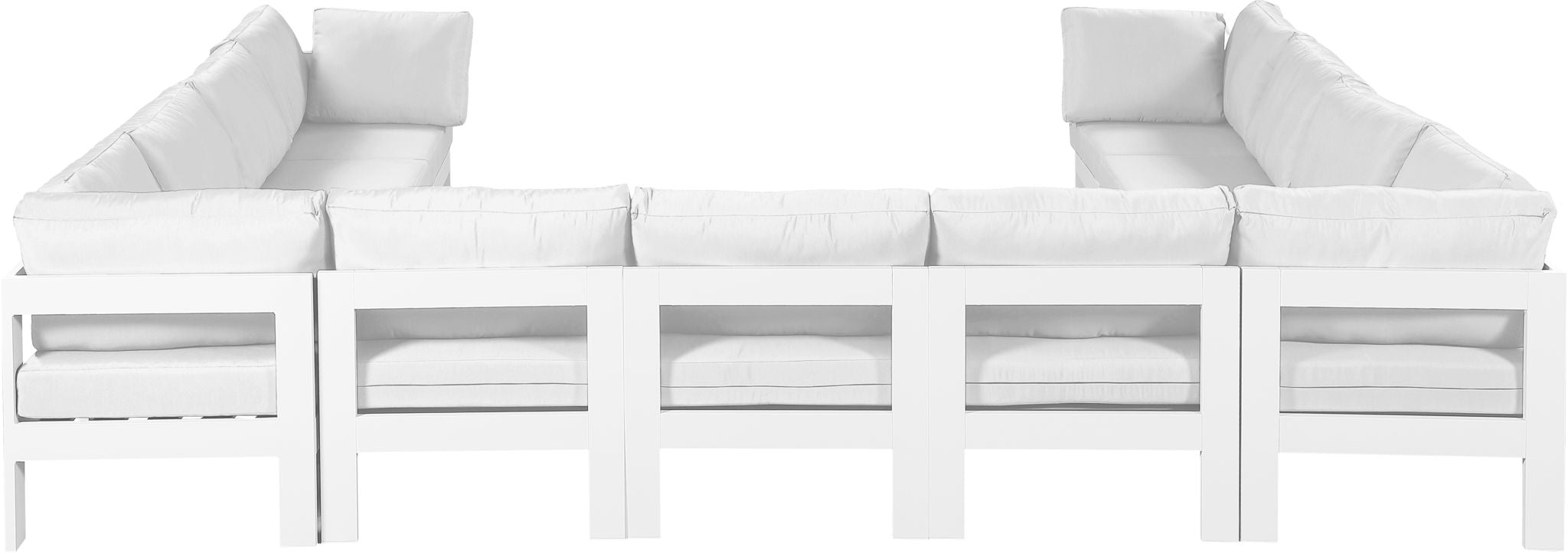 Nizuc - Outdoor Patio 11 Piece Modular Sectional With White Frame - Urban Living Furniture (Los Angeles, CA)