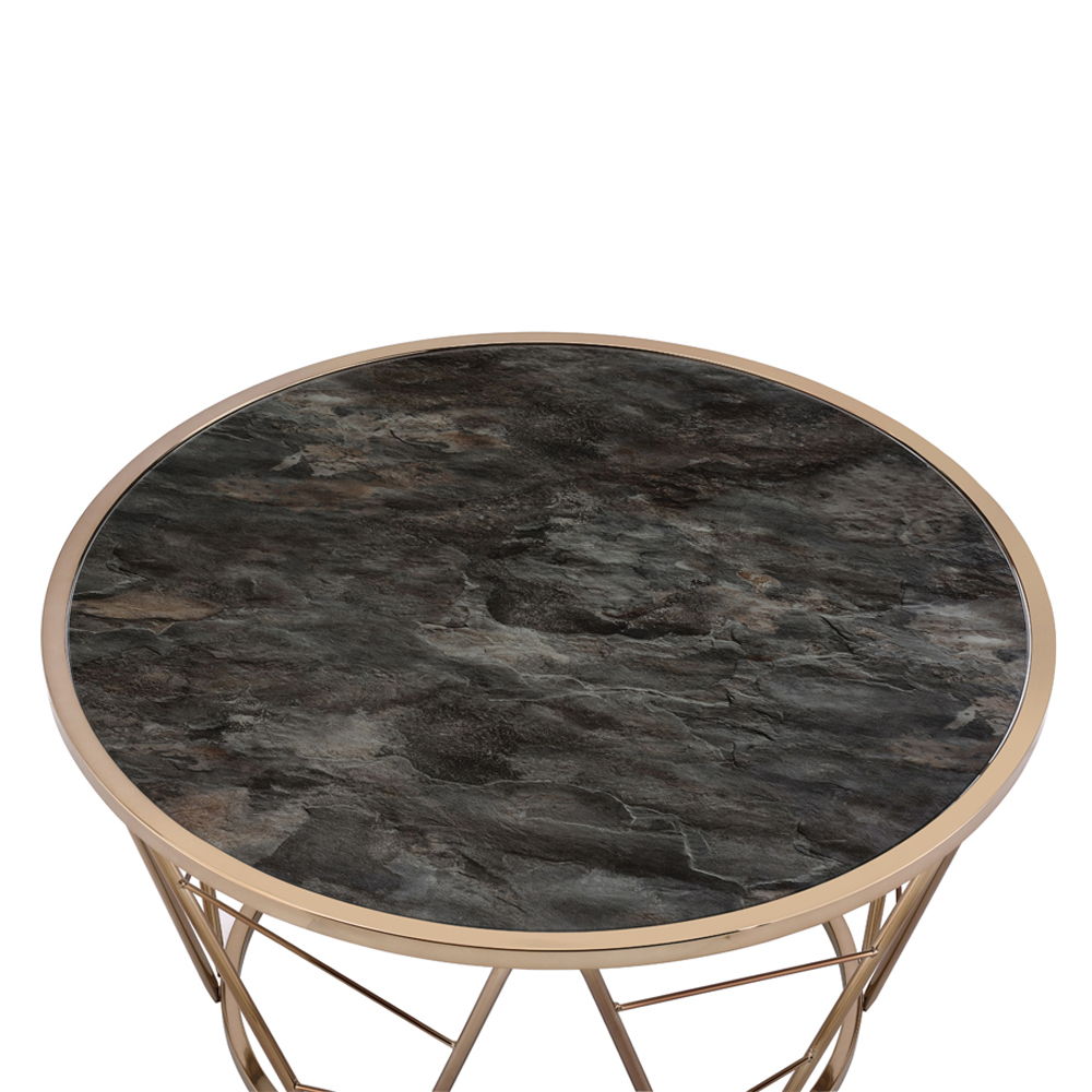 Cicatrix - Coffee Table - Engineering Stone Glass Top & Champagne - Urban Living Furniture (Los Angeles, CA)