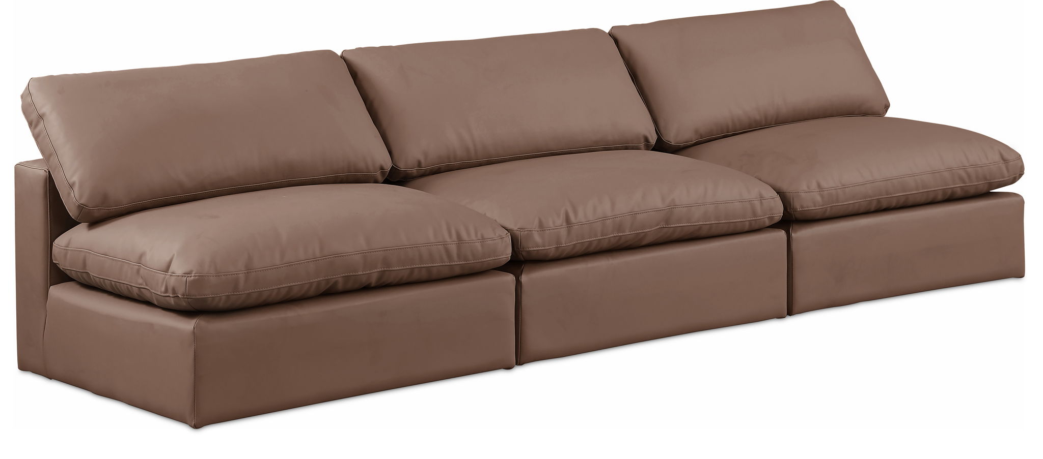 Comfy - Faux Leather Modular Armless Sofa 3 Seats - Urban Living Furniture (Los Angeles, CA)
