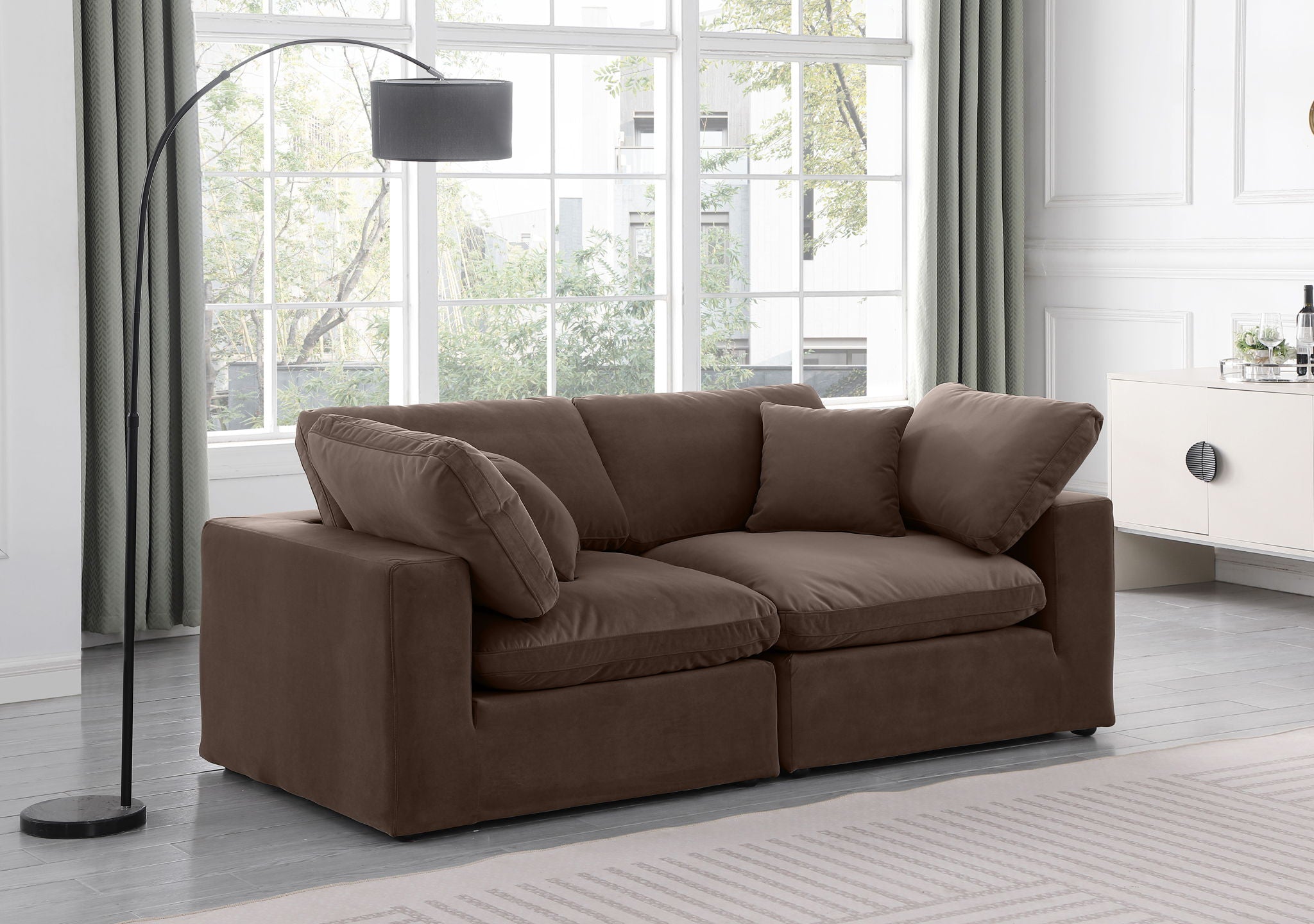 Comfy - Velvet Modular Sofa 2 Seats - Urban Living Furniture (Los Angeles, CA)