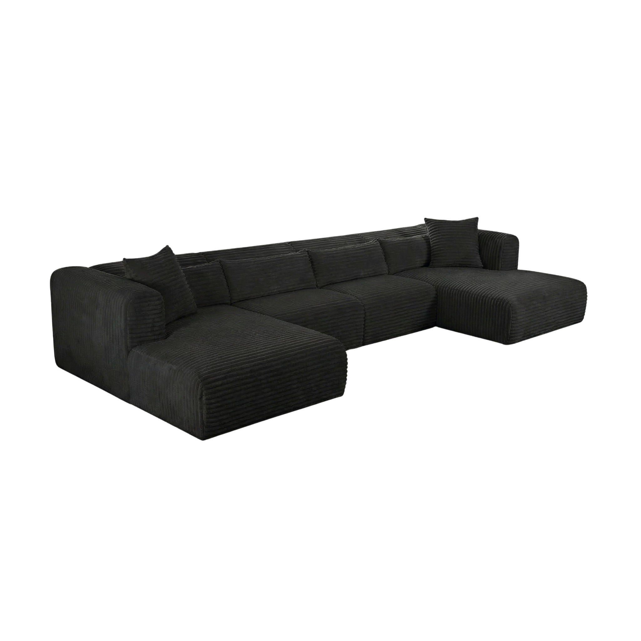 Tarra - Fluffy Oversized Corduroy Modular Sectional - Urban Living Furniture (Los Angeles, CA)