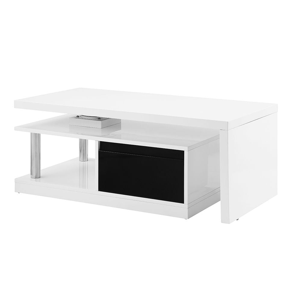 Buck II - Coffee Table With Swivel Top - White & Black High Gloss - Urban Living Furniture (Los Angeles, CA)
