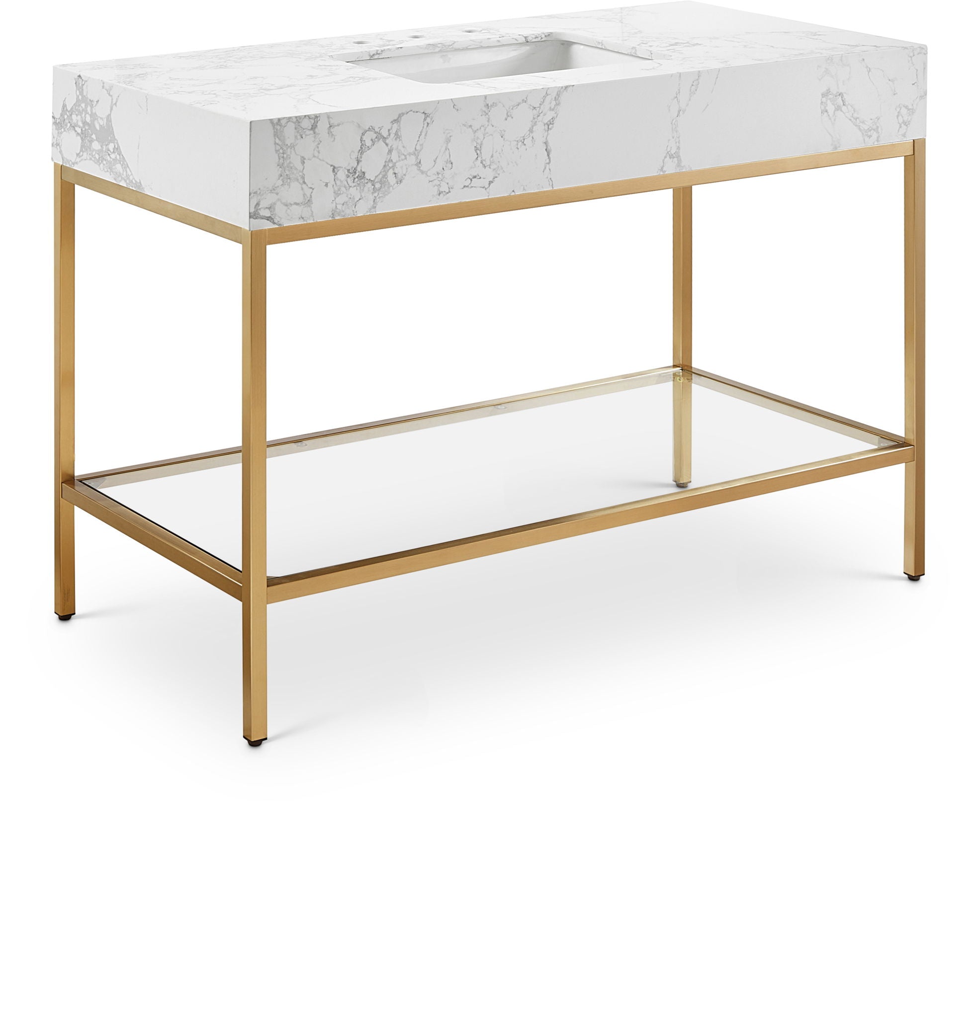 Marmo - Engineered Marble Bathroom Vanity With Gold Base - Urban Living Furniture (Los Angeles, CA)