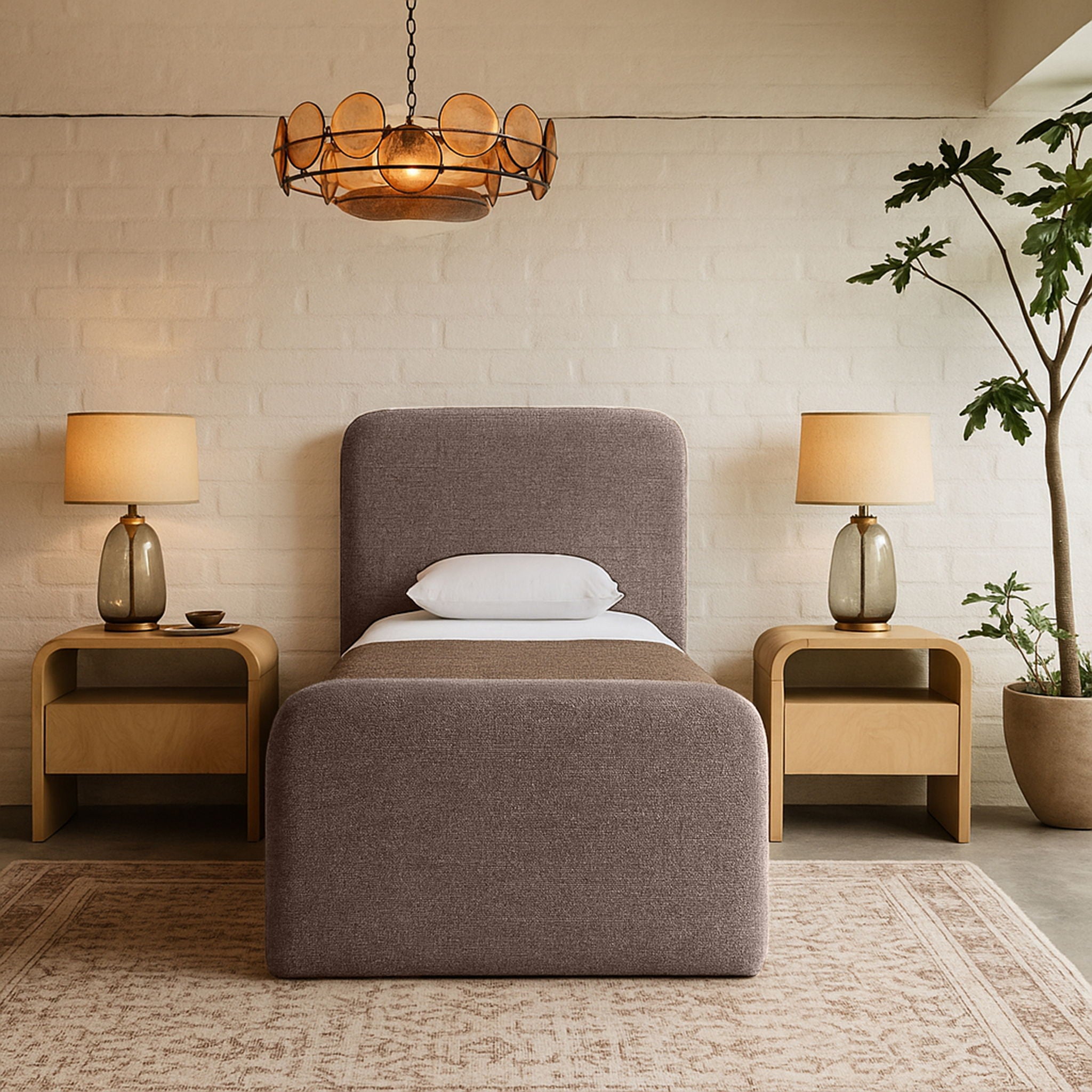 Fira - Linen Textured Fabric Upholstered Bed - Urban Living Furniture (Los Angeles, CA)