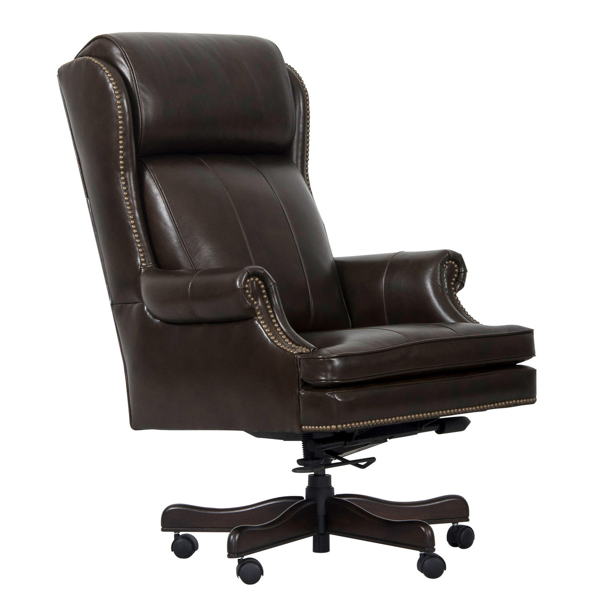 Dc#105 - Leather Desk Chair - Pacific Brown