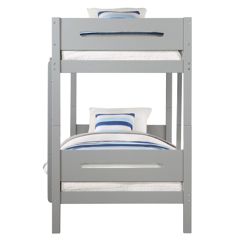 Edah - Twin Over Twin Bunk Bed - Gray - Urban Living Furniture (Los Angeles, CA)