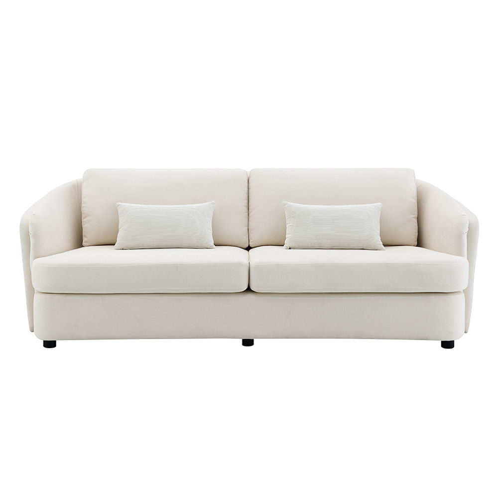 Mariko - Sofa With 2 Pillows - Beige Linen - Urban Living Furniture (Los Angeles, CA)