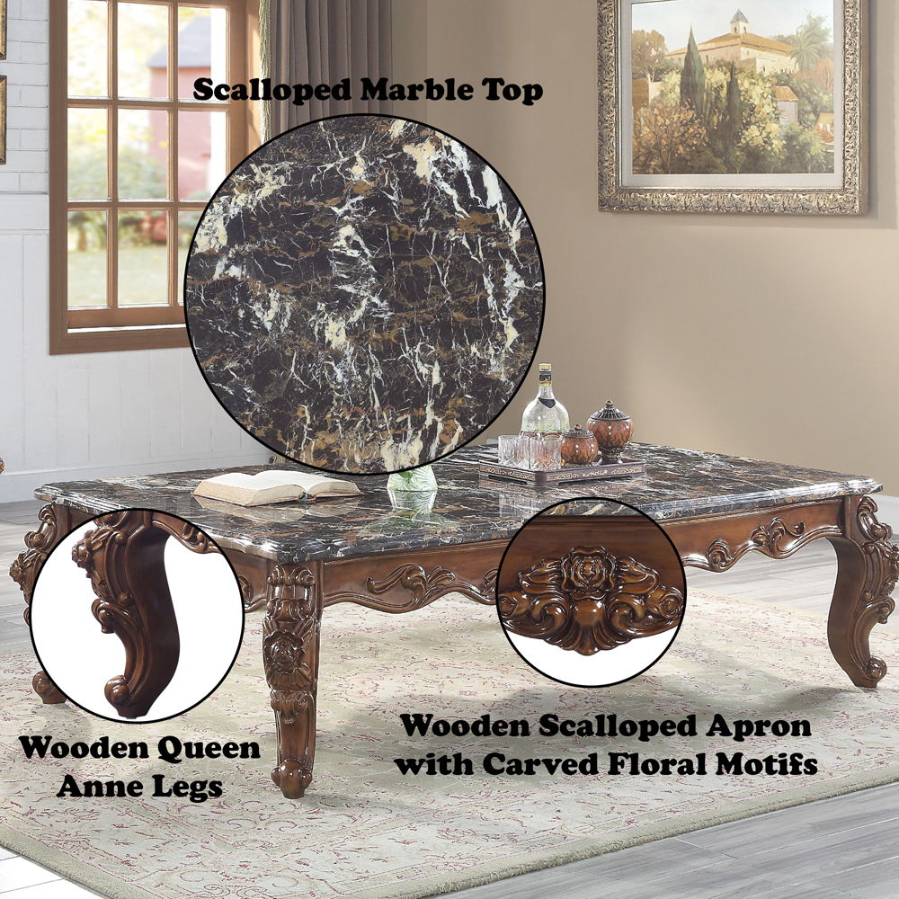 Forsythia - Coffee Table - Marble Top & Walnut - Urban Living Furniture (Los Angeles, CA)