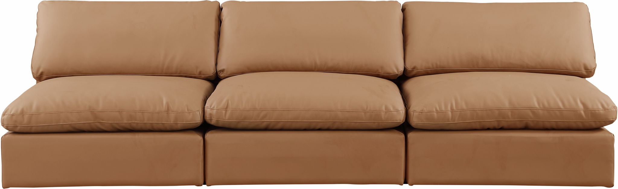 Comfy - Faux Leather Modular Armless Sofa 3 Seats - Urban Living Furniture (Los Angeles, CA)
