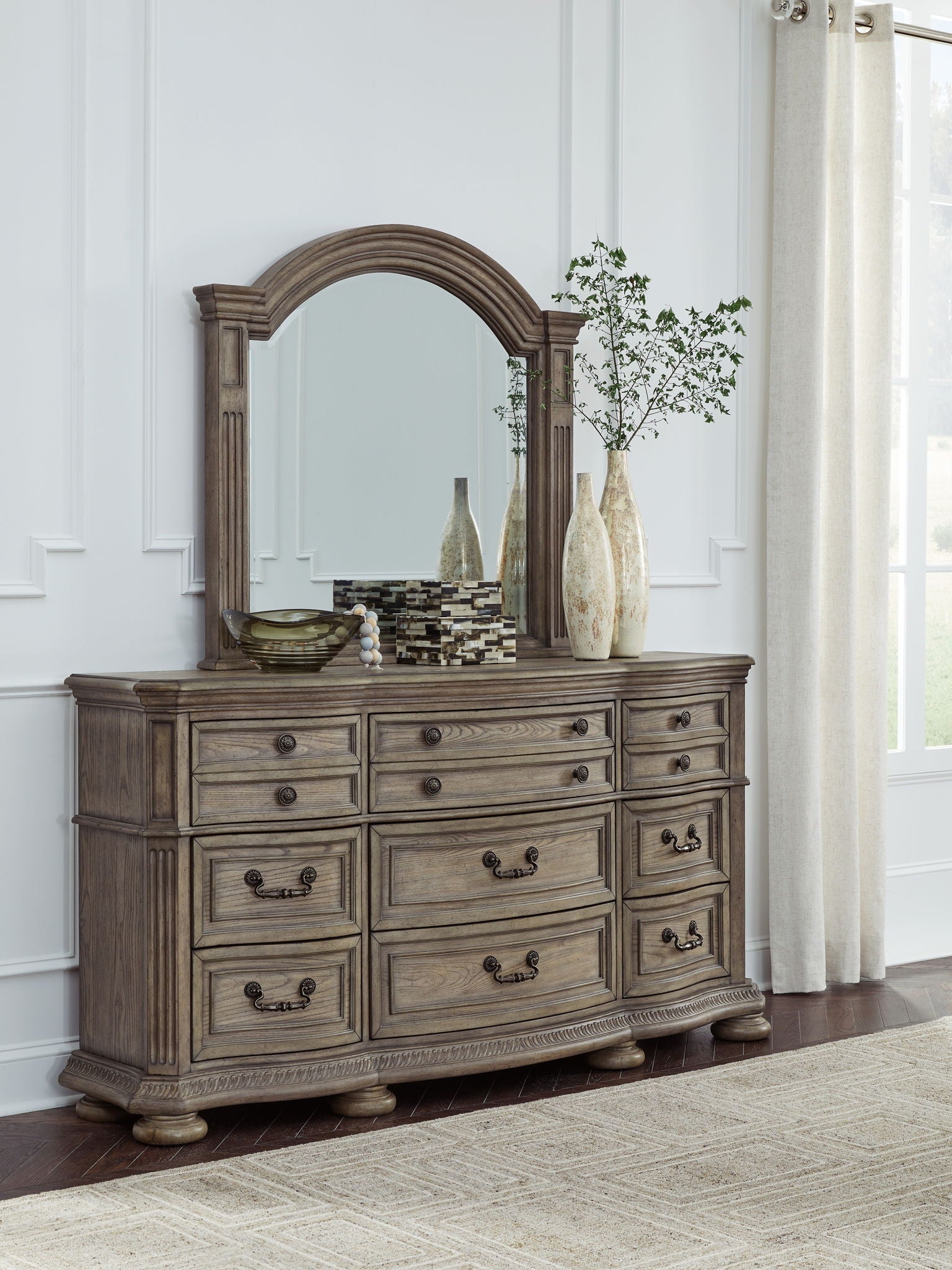 Ardenfield - Light Brown - Dresser And Mirror - Urban Living Furniture (Los Angeles, CA)