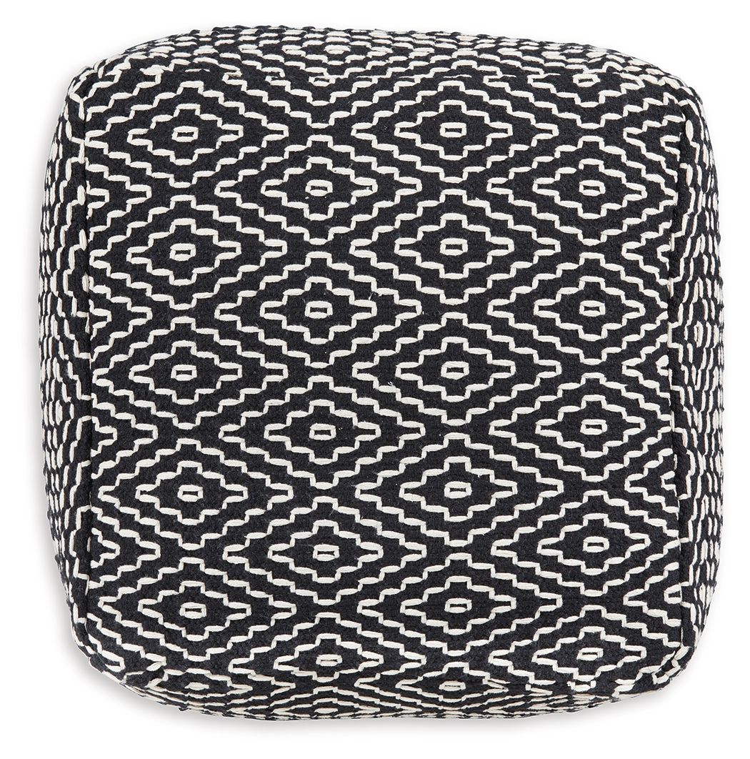 Jasett - Black / Ivory - Pouf - Urban Living Furniture (Los Angeles, CA)