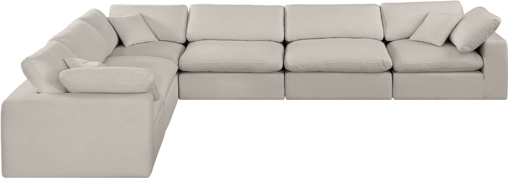 Comfy - 6 Piece Linen Modular Corner Sectional - Urban Living Furniture (Los Angeles, CA)
