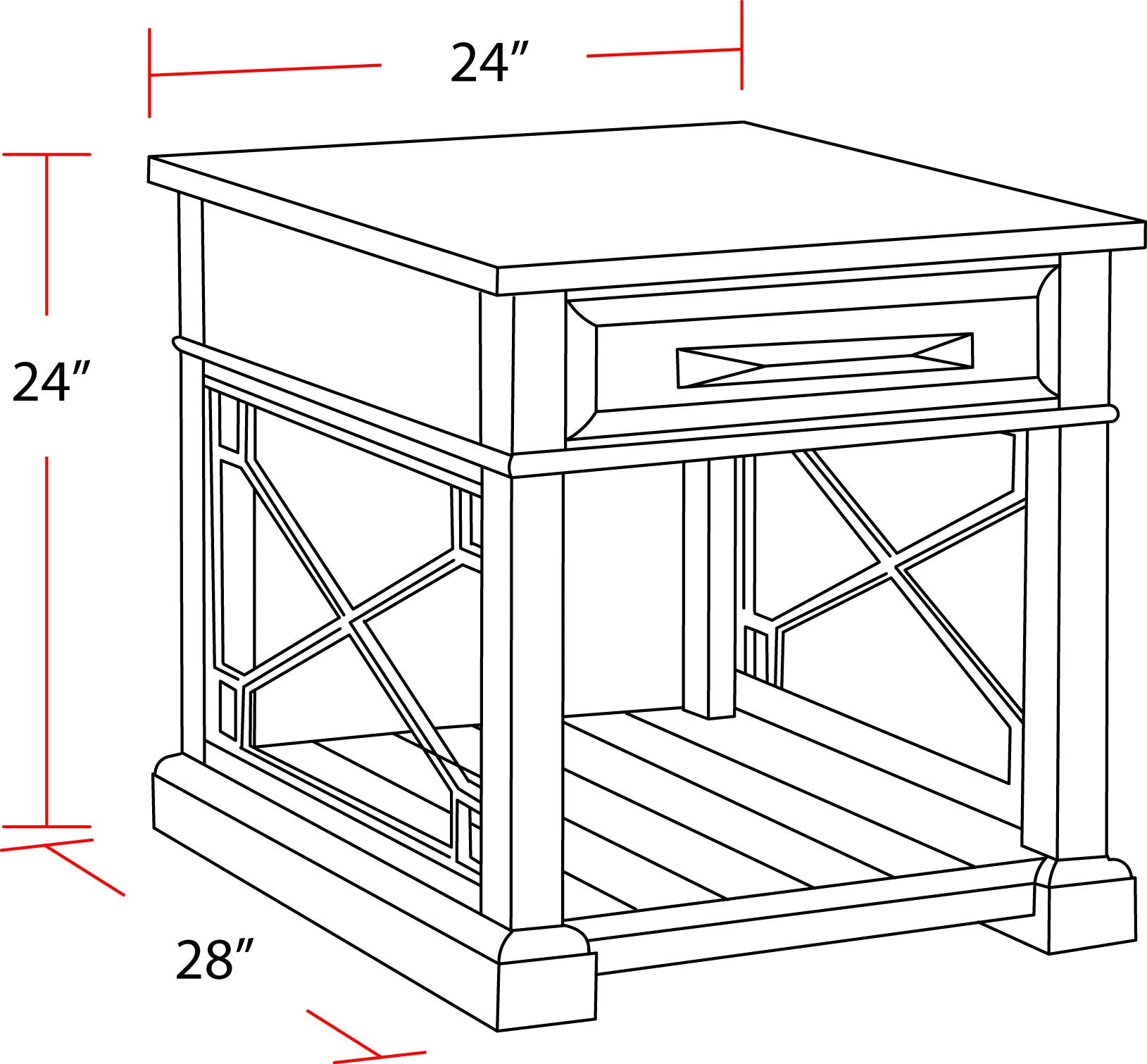 Sundance - 1-Drawer End Table - Urban Living Furniture (Los Angeles, CA)