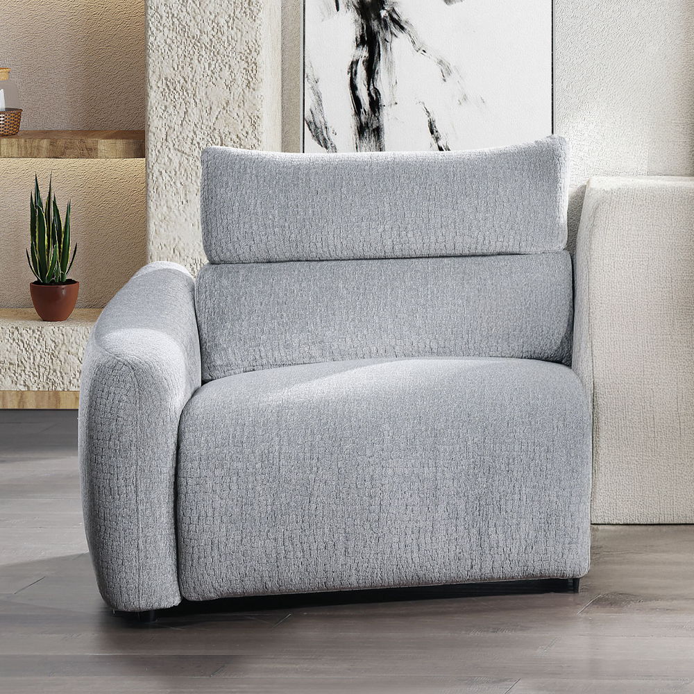 Fullar - LAF Modular Power Motion Recliner - Light Gary Chenille - Urban Living Furniture (Los Angeles, CA)