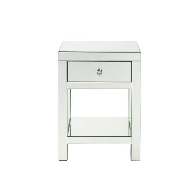Nysa - 18" X 14" Accent Table - Mirrored & Faux Crystals - Urban Living Furniture (Los Angeles, CA)