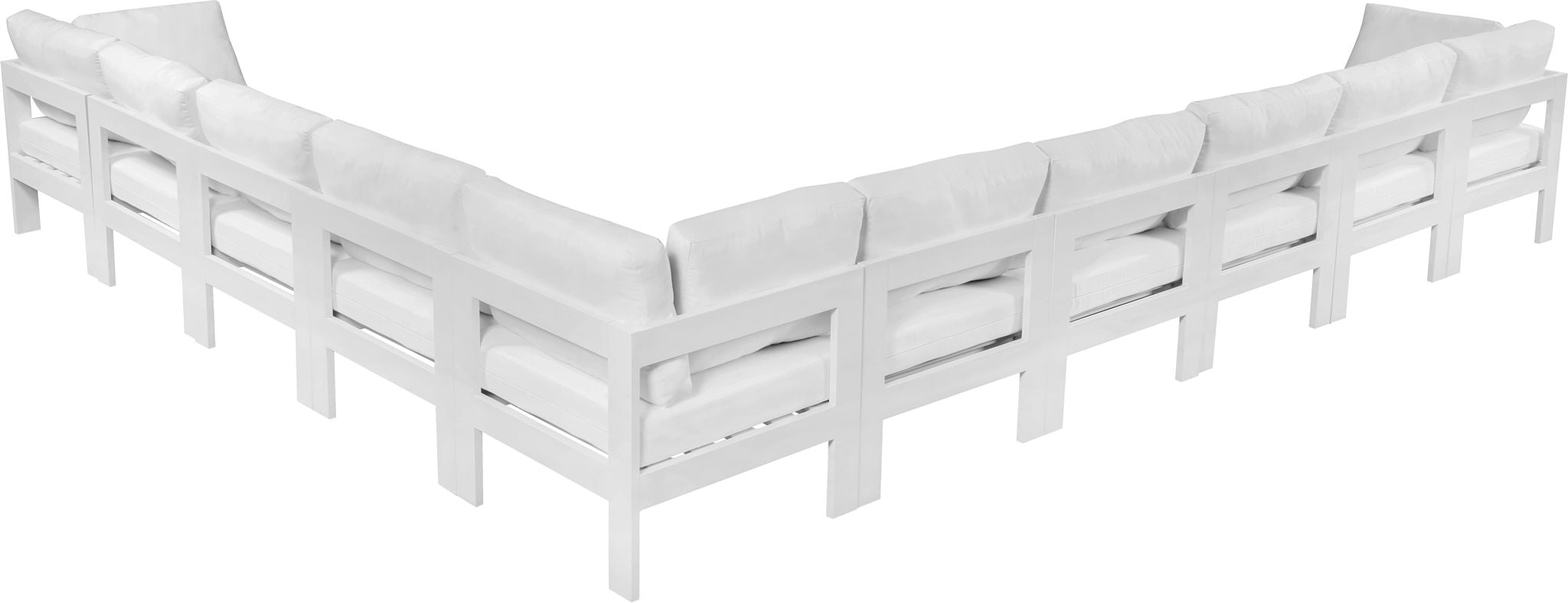 Nizuc - Outdoor Patio 10 Piece Modular Sectional With White Frame - Urban Living Furniture (Los Angeles, CA)