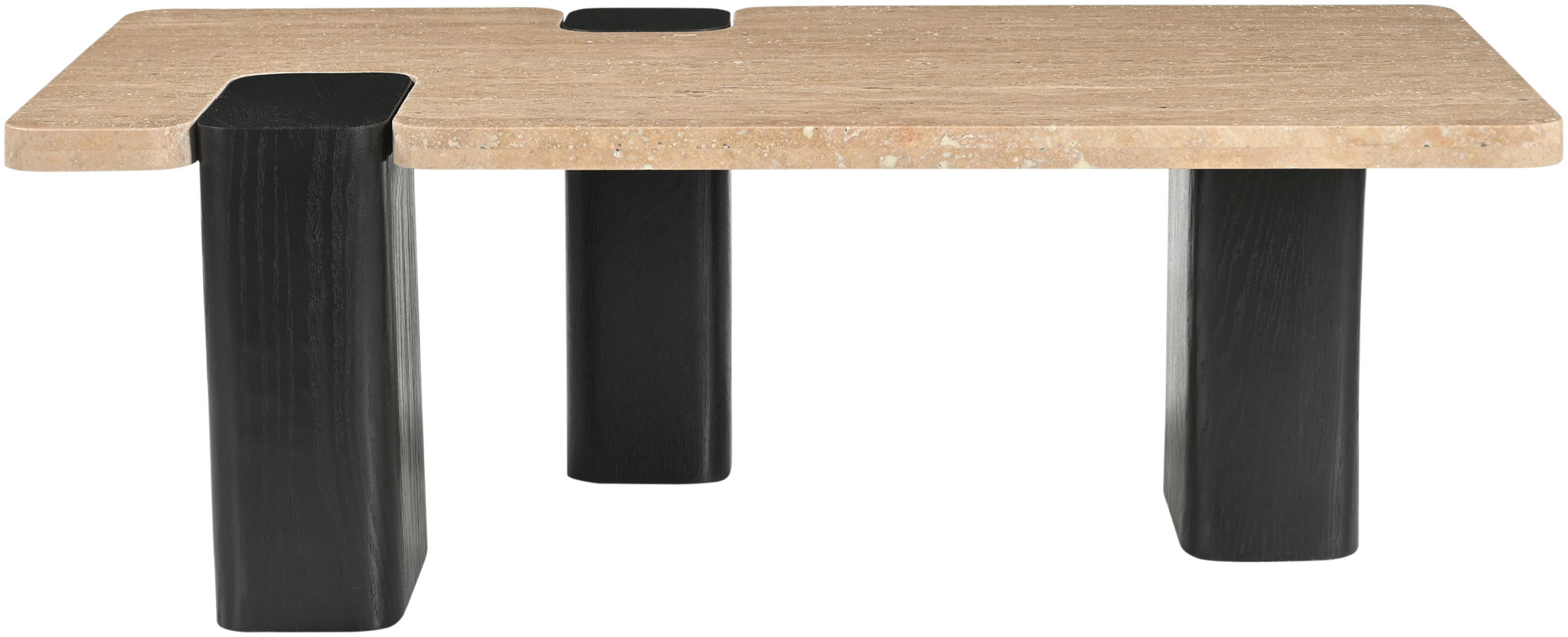 Ravenna - Genuine Travertine Top And Oak Wood Base Table - Urban Living Furniture (Los Angeles, CA)