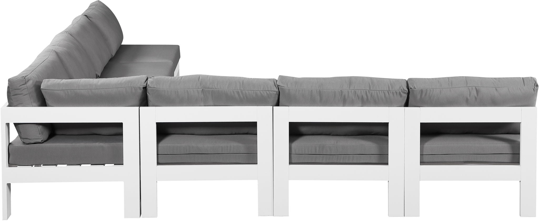 Nizuc - Outdoor Patio 7 Piece Modular Sectional With White Frame - Urban Living Furniture (Los Angeles, CA)