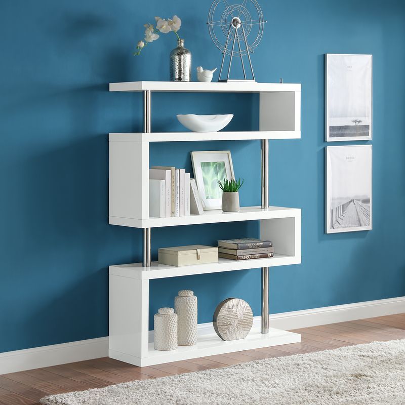 Buck II - Bookshelf - White High Gloss - Urban Living Furniture (Los Angeles, CA)
