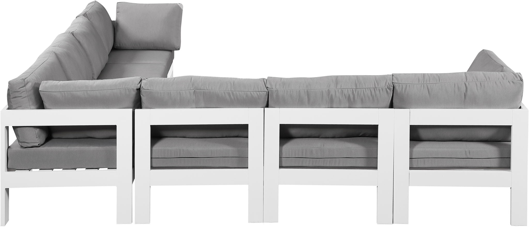 Nizuc - Outdoor Patio 7 Piece Modular Sectional With White Frame - Urban Living Furniture (Los Angeles, CA)