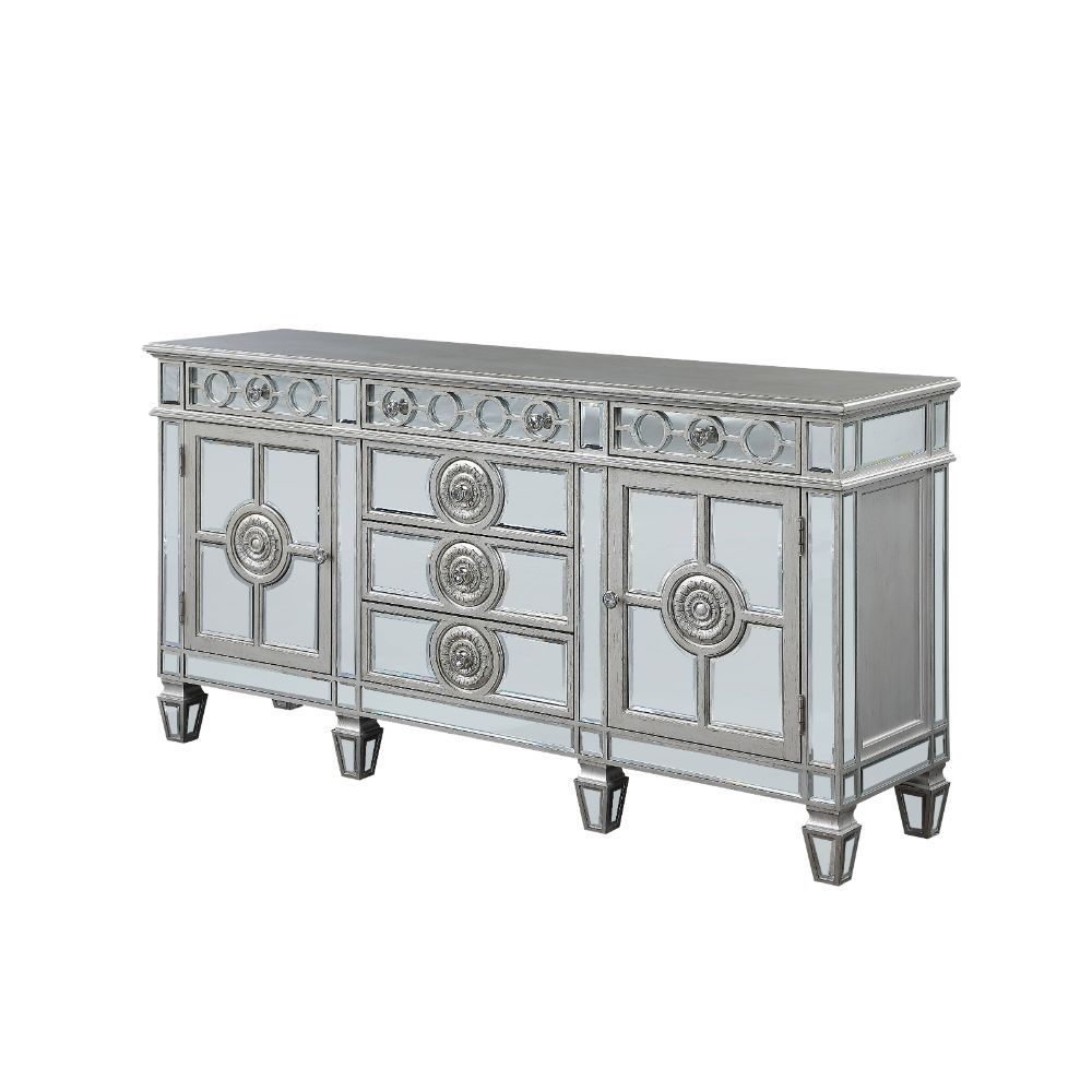 Varian - 36" Server - Mirrored & Antique Platinum