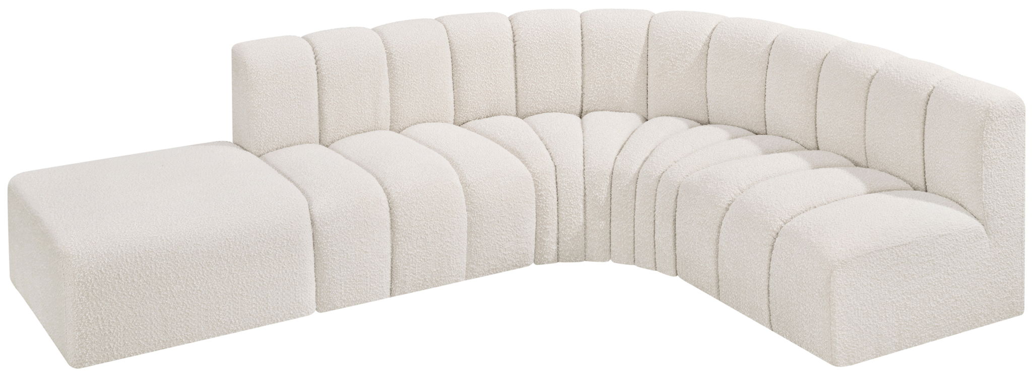Arc - Boucle Fabric 5 Piece Corner Modular Sofa - Urban Living Furniture (Los Angeles, CA)