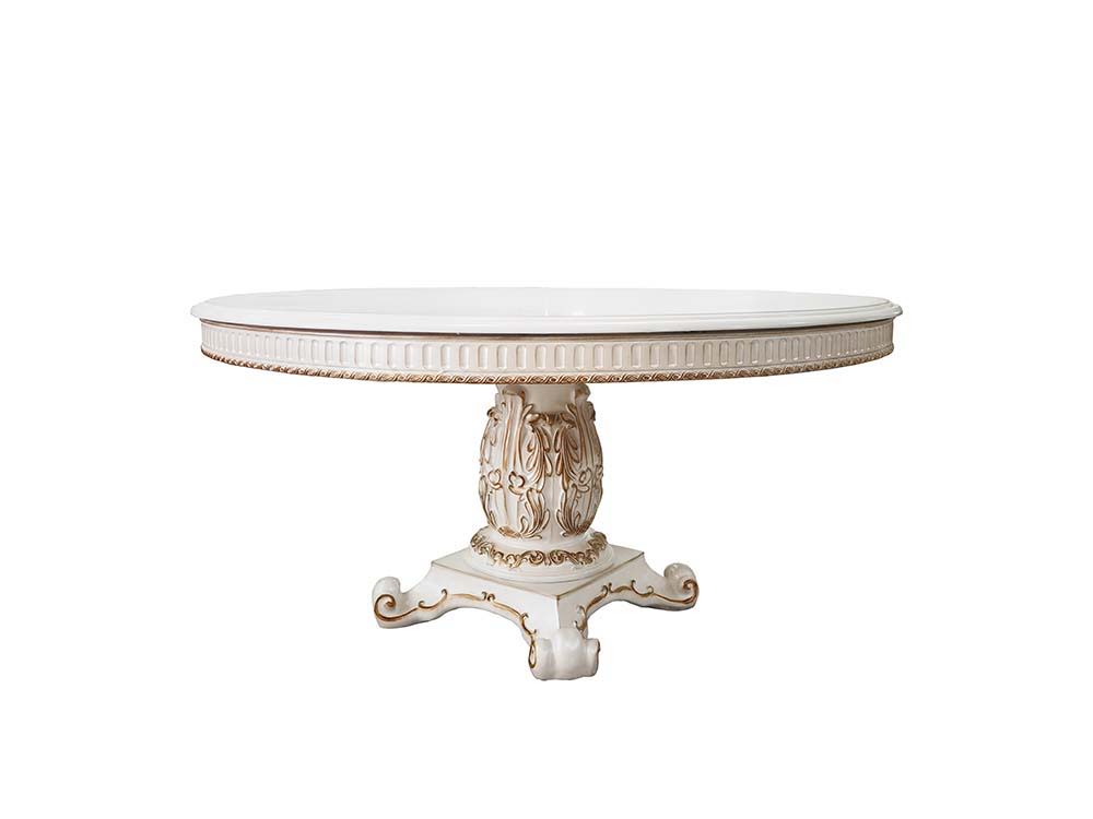 Vendome - 76" Round Dining Table With Pedestal Base - Antique Pearl - Urban Living Furniture (Los Angeles, CA)