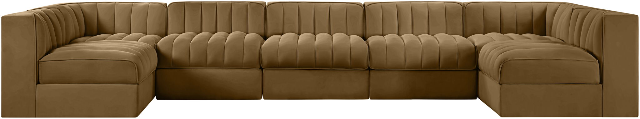 Rummi - Velvet Performance Fabric Upholstered 7 Piece Modular Sectional (With 2 Corner Chairs) - Urban Living Furniture (Los Angeles, CA)