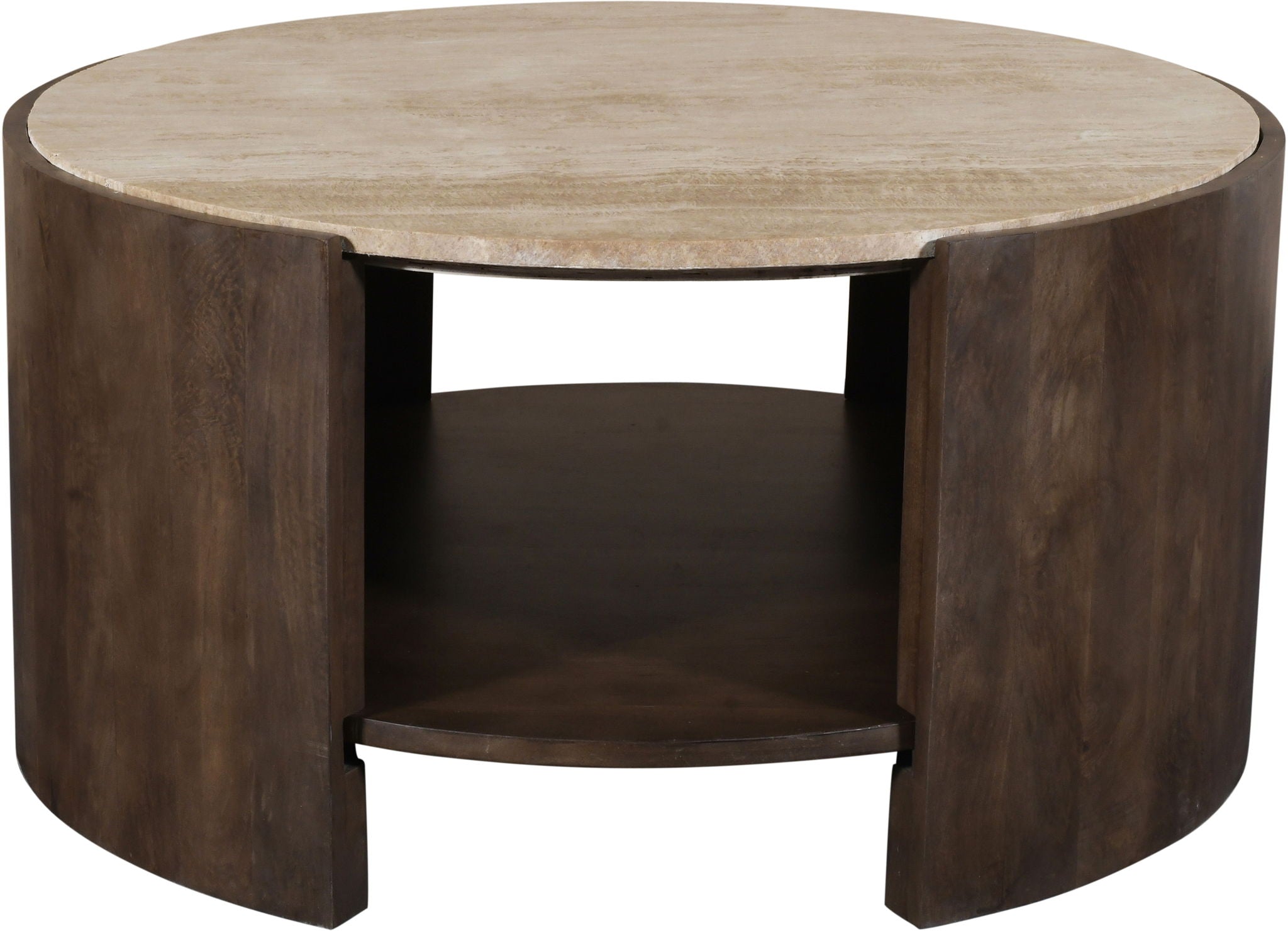 Solstice - Travertine And Mango Wood Table - Urban Living Furniture (Los Angeles, CA)
