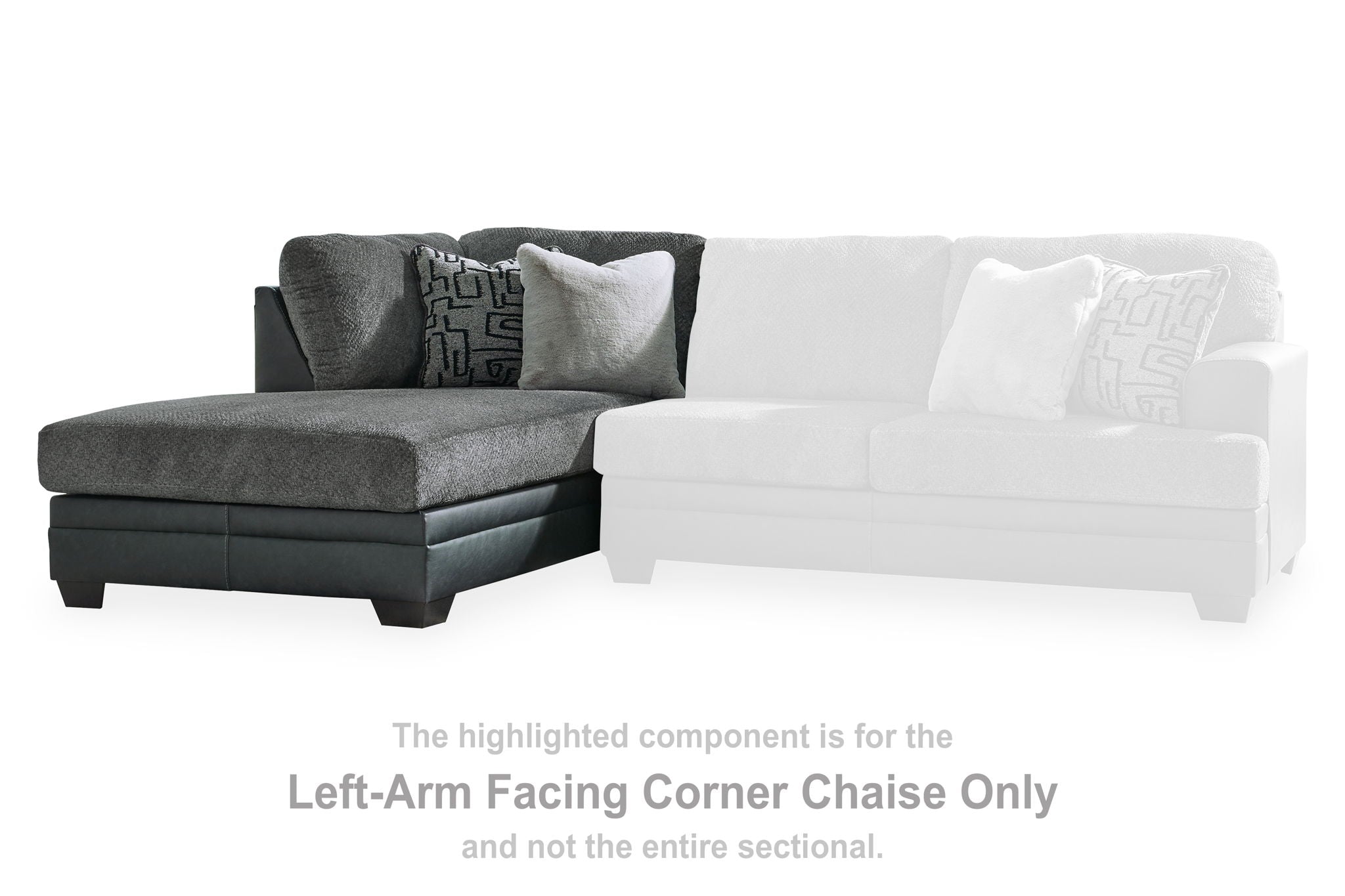 Brixley Pier - Graphite - Laf Corner Chaise - Urban Living Furniture (Los Angeles, CA)
