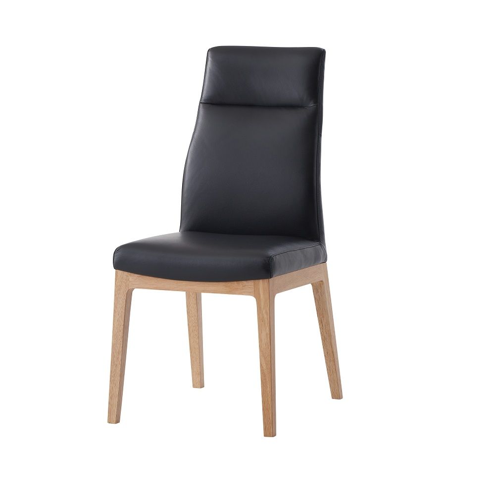 Raquan - Side Chair (Set of 2) - Black Leather & Walnut - Urban Living Furniture (Los Angeles, CA)