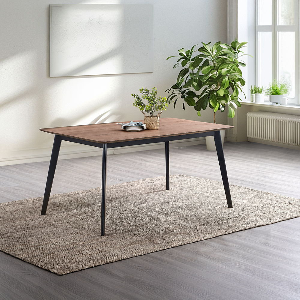 Rebi - Dining Table - Walnut & Black - Urban Living Furniture (Los Angeles, CA)