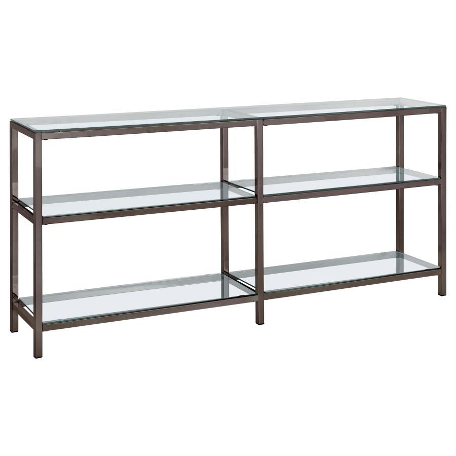 Kate - Console Bookcases - Black Nickel - Urban Living Furniture (Los Angeles, CA)