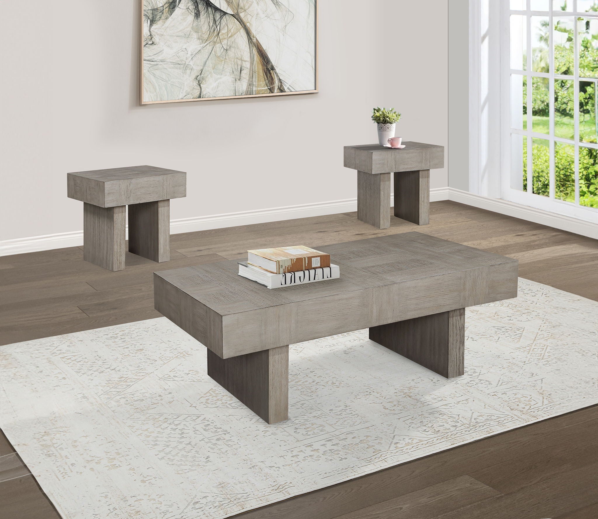 Crawley - Table Set (Coffee & 2 End Tables) - Light Brown - Urban Living Furniture (Los Angeles, CA)