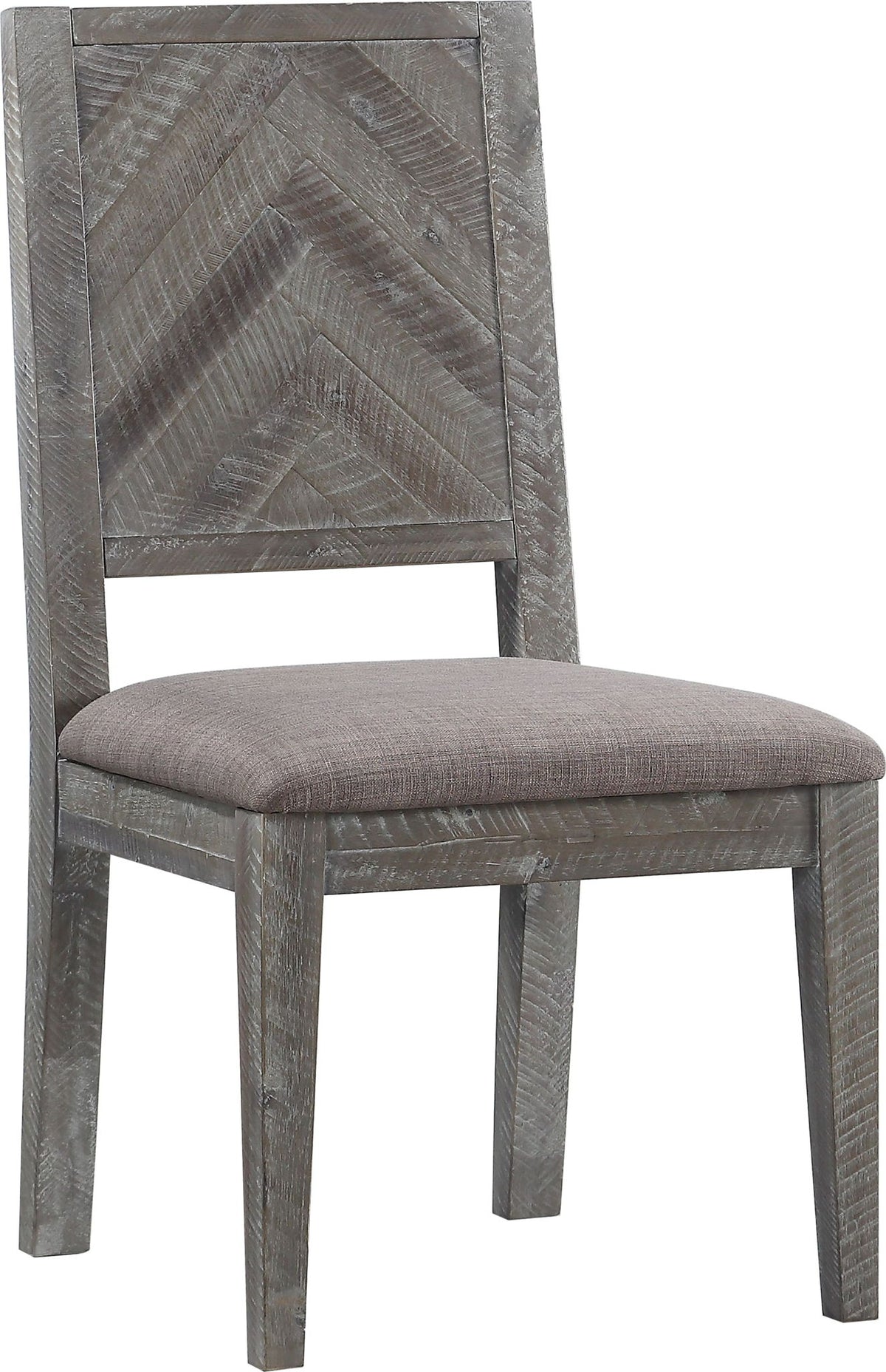 Herringbone - Solid Wood Upholstered Dining Chair (Set of 2) - Rustic Latte