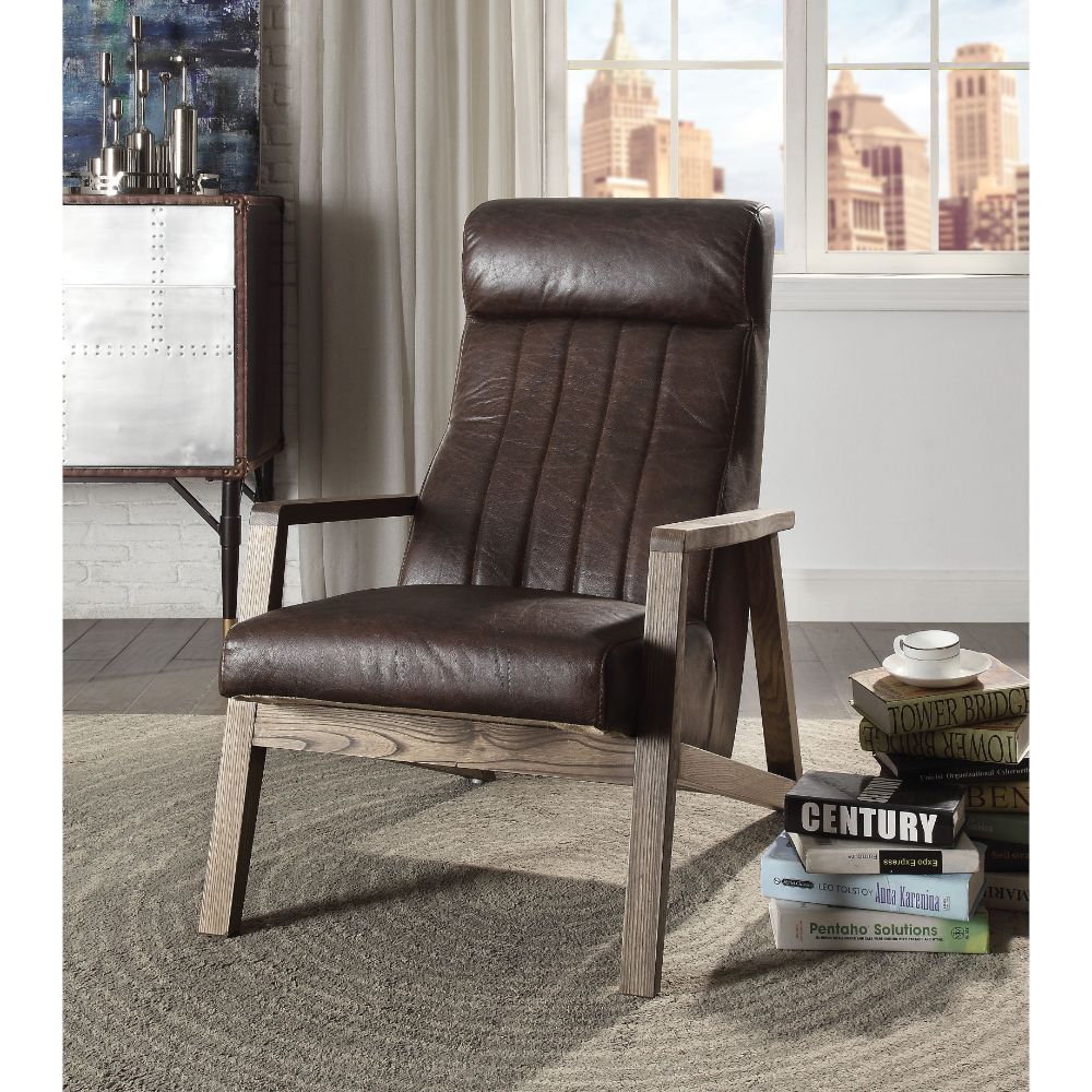 Emint - Accent Chair - Distress Chocolate Top Grain Leather - Urban Living Furniture (Los Angeles, CA)