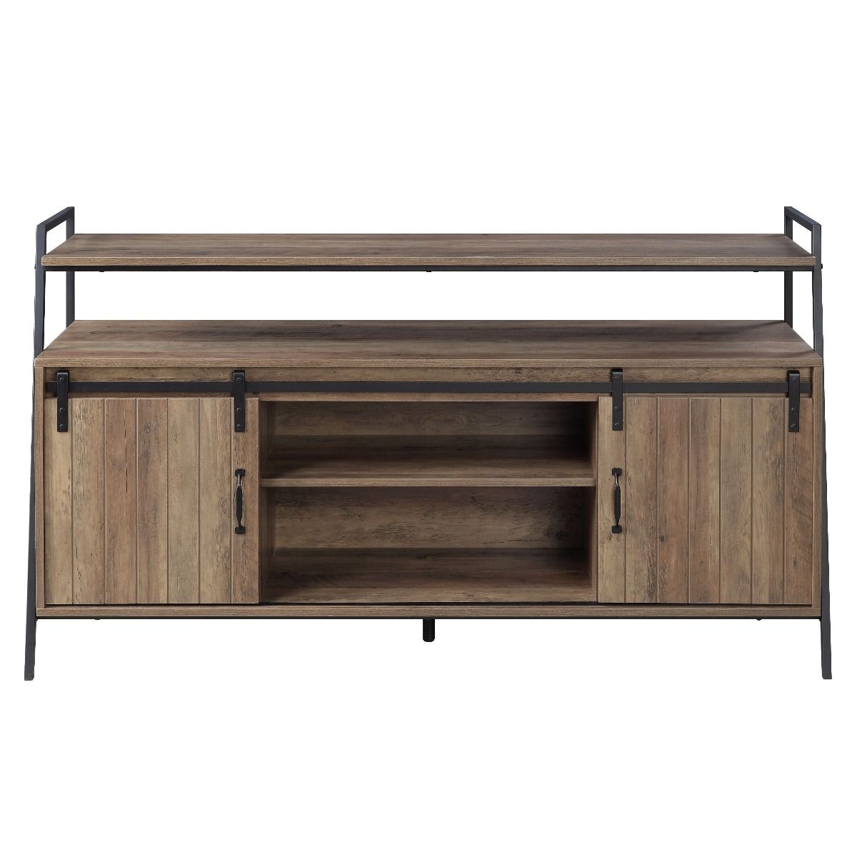 Rashawn - TV Stand - Rustic Oak & Black - Urban Living Furniture (Los Angeles, CA)