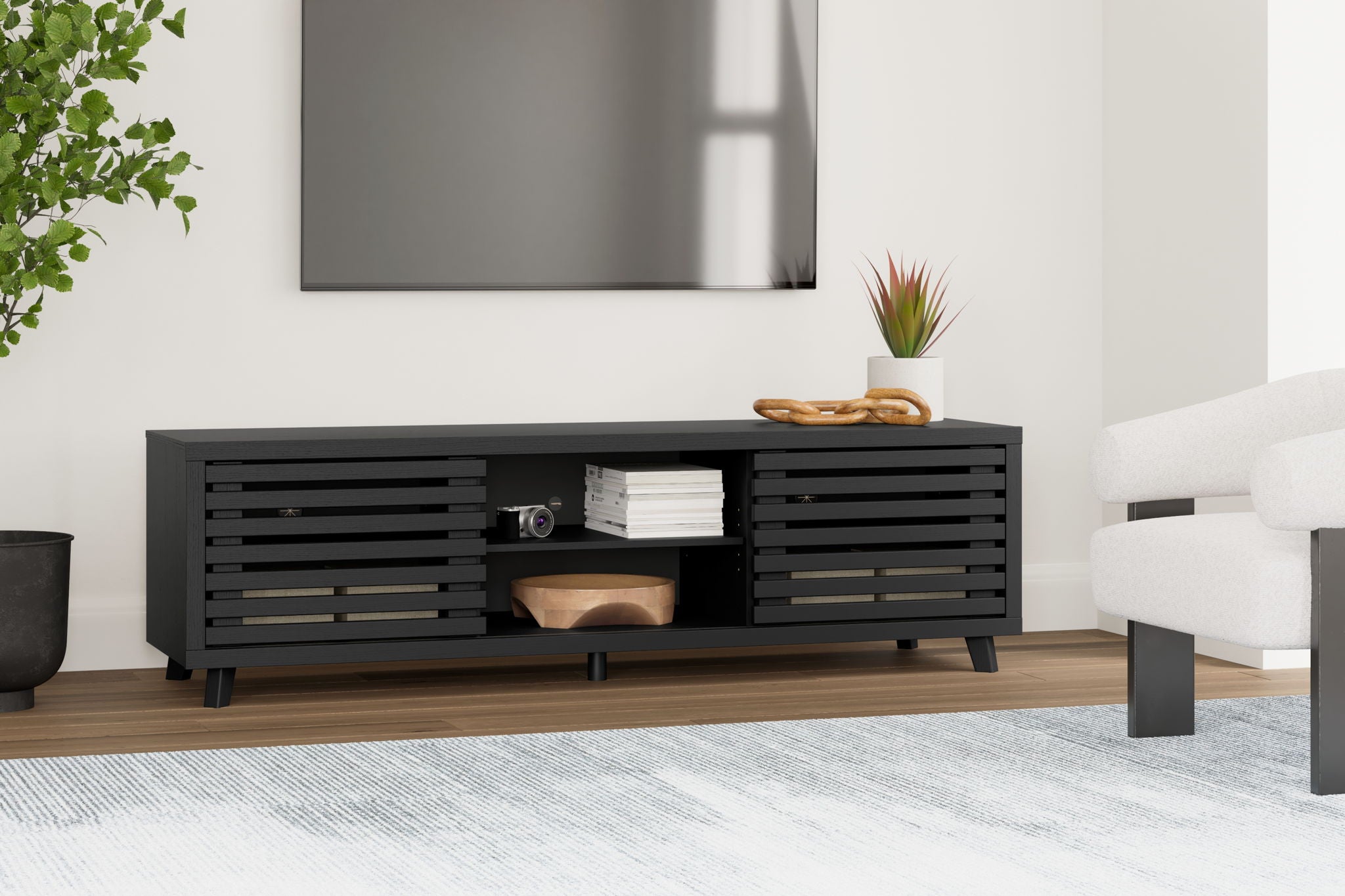 Danziar - Black - Extra Large TV Stand - Urban Living Furniture (Los Angeles, CA)