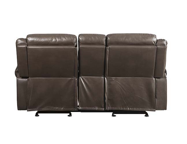 Lydia - Motion Loveseat With USB & Console - Brown Leather Aire - Urban Living Furniture (Los Angeles, CA)